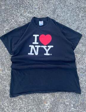 I Love NY T-Shirt Black Size M